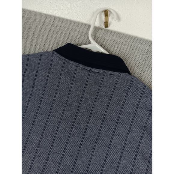 Dynasty Polo Shirt Mens XXL Blue Striped Tennessee Titans Embroidered Knit Sport - Picture 7 of 10